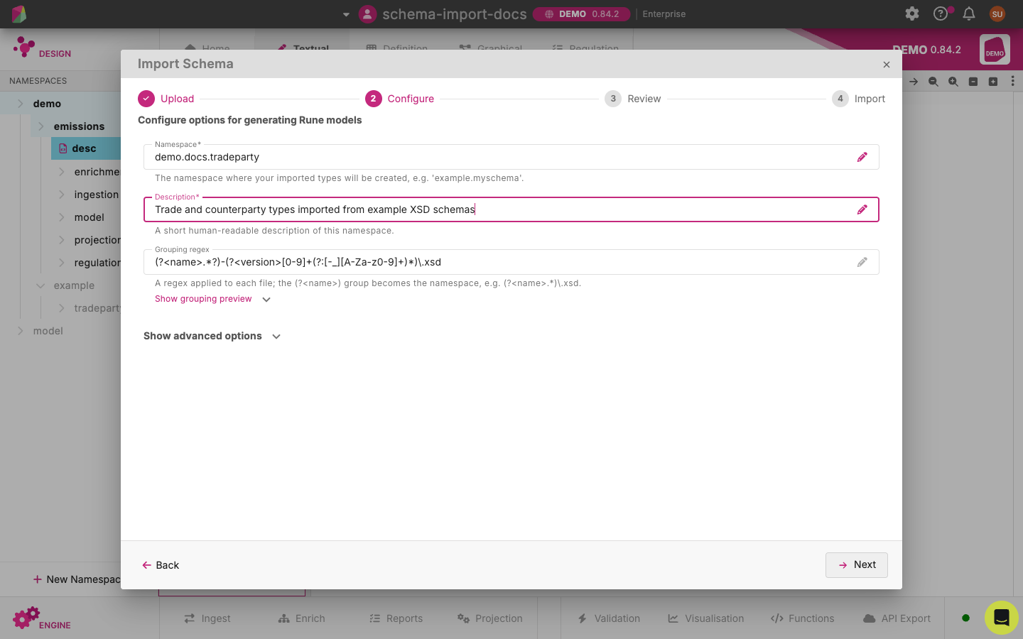 Configure step